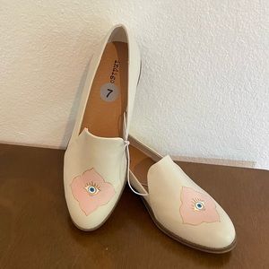 Brand New Hand Painted Evil Eye Blue Eye 🧿 Women’s Flats- Size 7